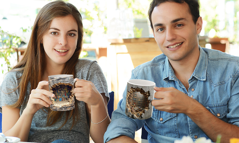 🔥Meilleur Cadeau de Fête 2025🔥Tasse à Café en Céramique à Effet 3D pour la Personne que Vous Aimez