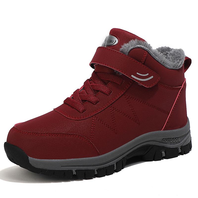 (+5℃🔥)Bottes de neige pour sports d'extérieur en polaire imperméable W088