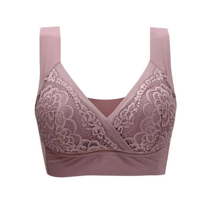 Soutien - gorge sans fil sans couture Mesh tissu confortable rembourrage dos lisse pour femmes- BH57