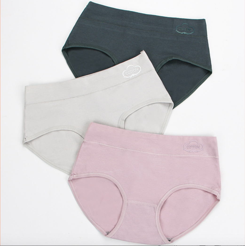 Graphène antibactérien femmes pur coton Panty femmes，Culotte en coton pur à taille moyenne pour femme-VH16