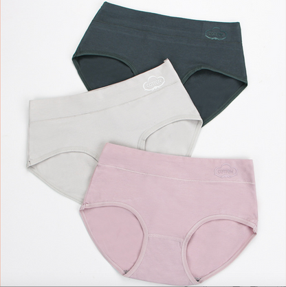 Graphène antibactérien femmes pur coton Panty femmes，Culotte en coton pur à taille moyenne pour femme-VH16