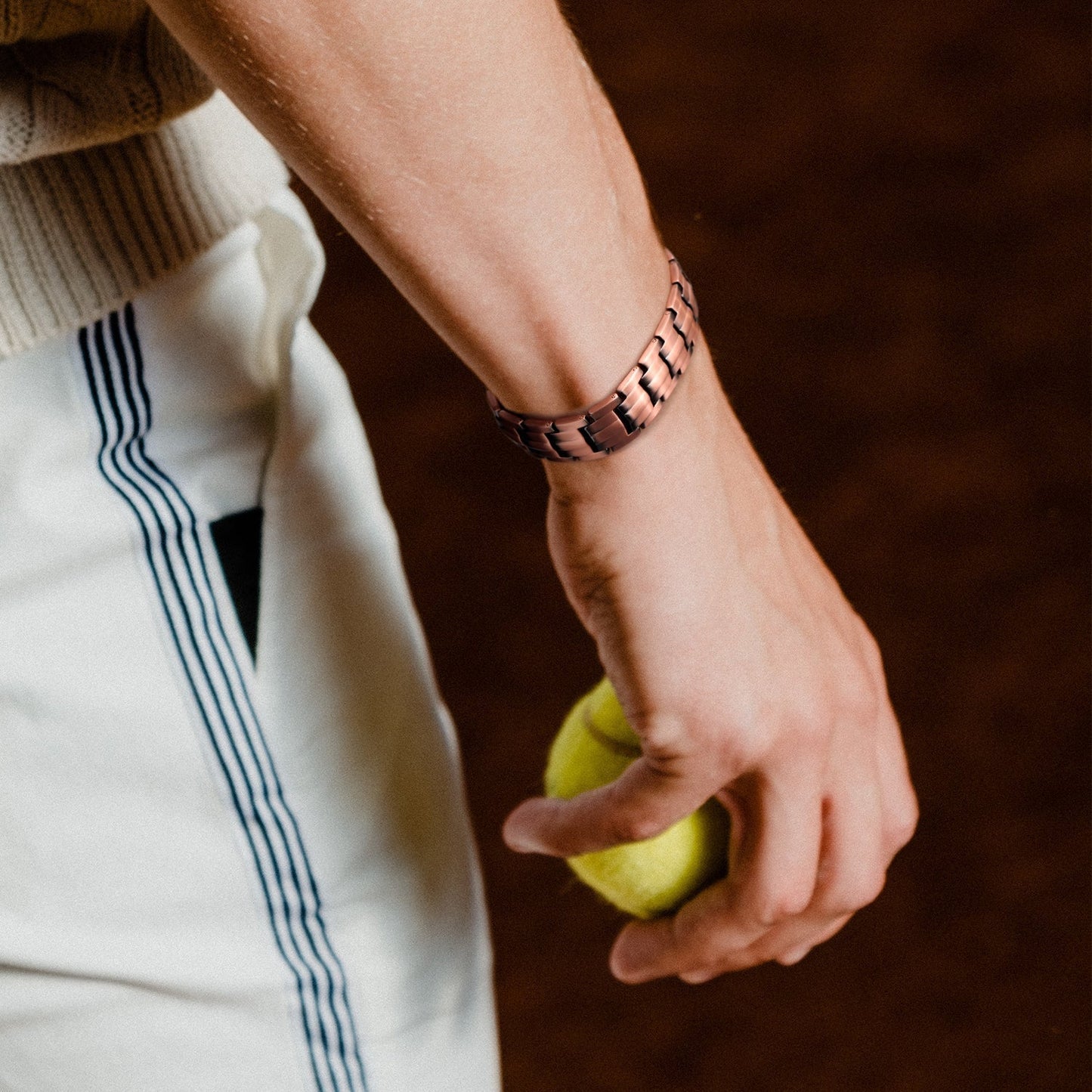 Bracelet magnétique en cuivre de traitement puissant pour hommes-BT091