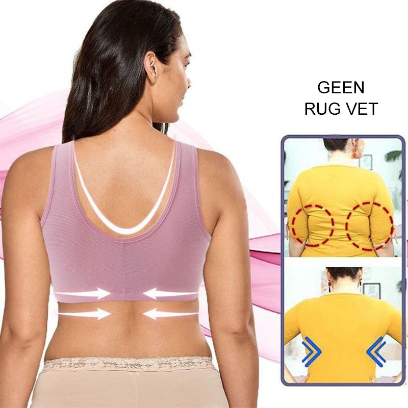 Soutien-gorge confortable à fermeture avant élastique avec push-up en taille plus BH23