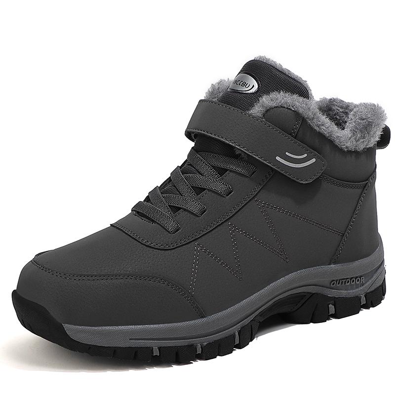 (+5℃🔥)Bottes de neige pour sports d'extérieur en polaire imperméable W088