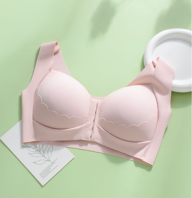 Avant boutonnage aggloméré sans cercle mouvement sans marque soutien - gorge Mastectomie sans armature et avec des bretelles larges-A42