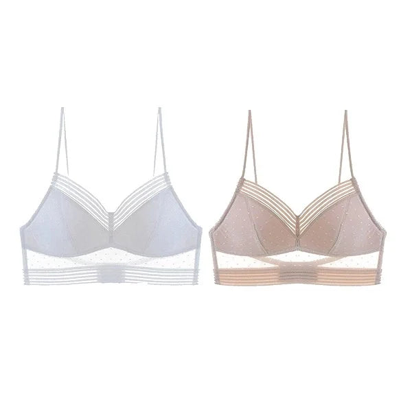 Soutien-gorge en dentelle sans fil avec dos bas et push-up - BH09