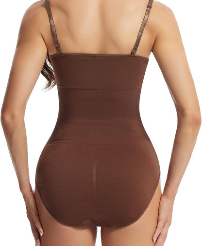 Combinaison gainante pour femmes en 3 pièces avec contrôle du ventre, culotte remonte-fesses et shapewear amincissant extensible-VH02