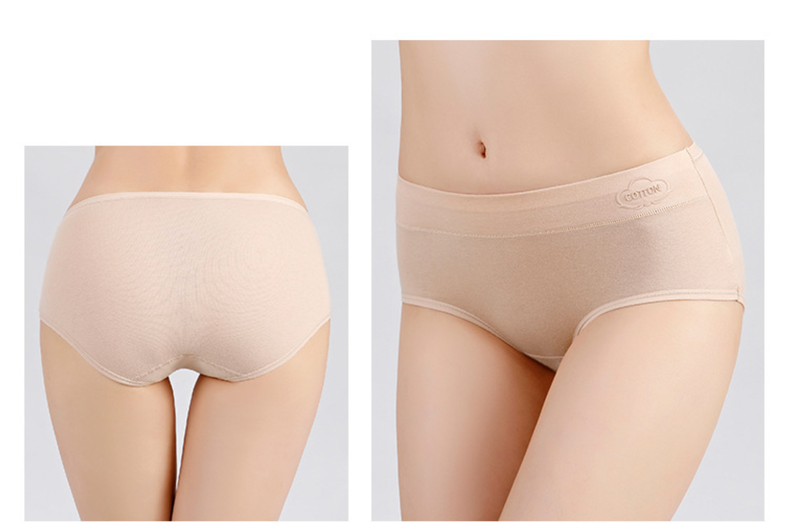 Graphène antibactérien femmes pur coton Panty femmes，Culotte en coton pur à taille moyenne pour femme-VH16
