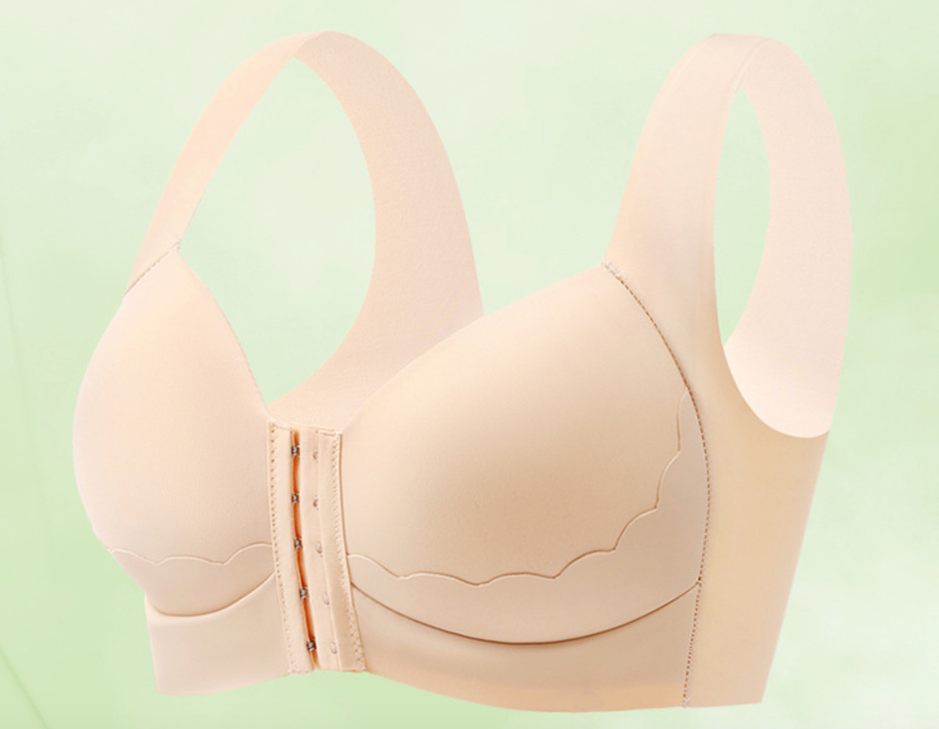 Avant boutonnage aggloméré sans cercle mouvement sans marque soutien - gorge Mastectomie sans armature et avec des bretelles larges-A42