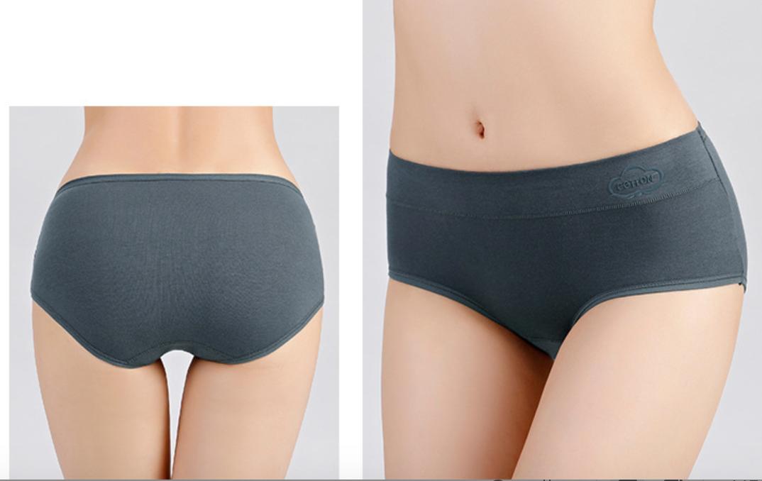 Graphène antibactérien femmes pur coton Panty femmes，Culotte en coton pur à taille moyenne pour femme-VH16