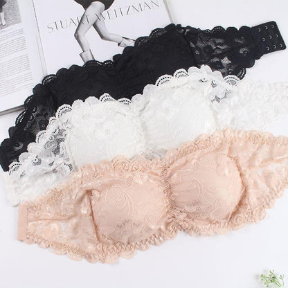 "Soutien-gorge bandeau en dentelle sans couture pour femmes, haut de tube superposé, soutien-gorge sans bretelles(BH22)