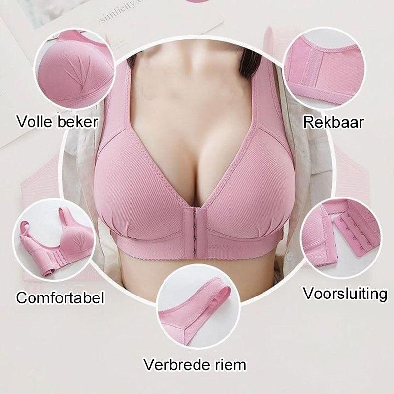 Soutien-gorge confortable à fermeture avant élastique avec push-up en taille plus BH23