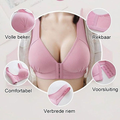 Soutien-gorge confortable à fermeture avant élastique avec push-up en taille plus BH23