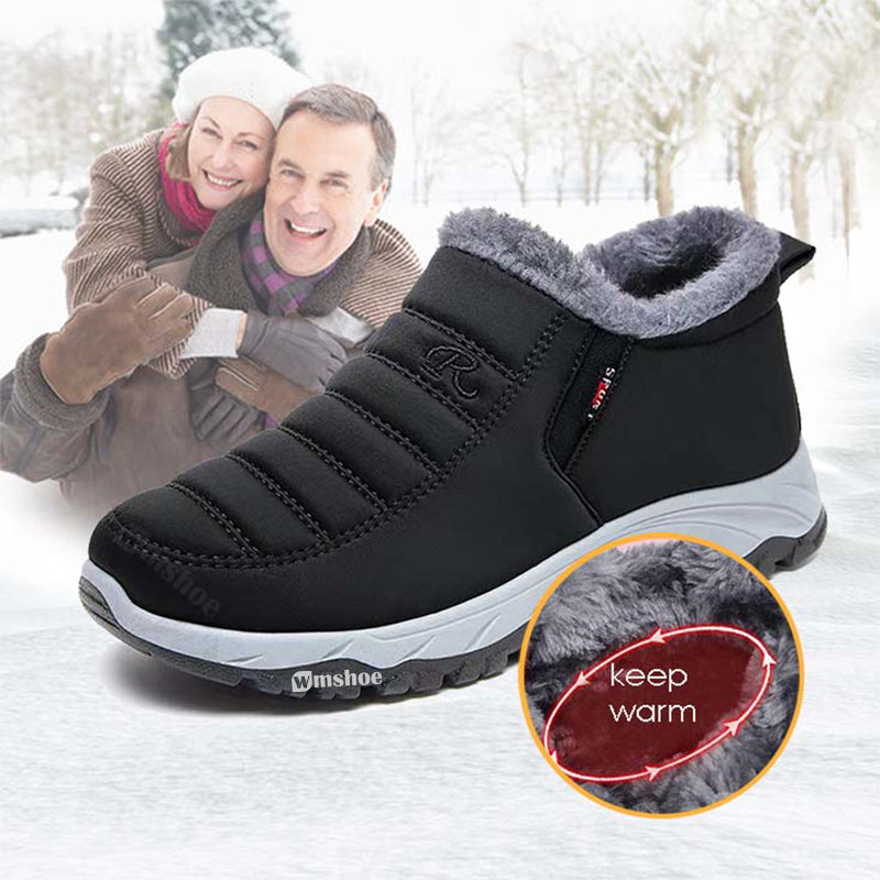 (+5℃🔥)Bottes de neige pour sports d'extérieur en polaire imperméable W088
