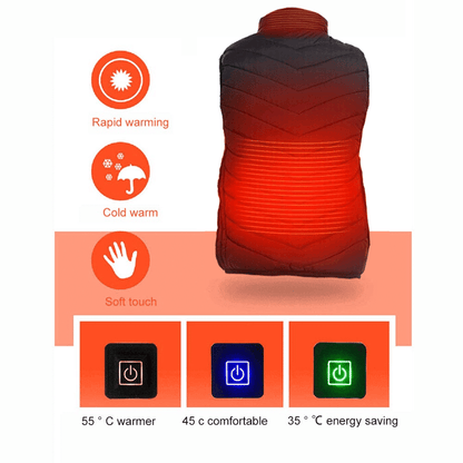 🎉Soldes du Nouvel An 2024! 🔥 Gilet chauffant rechargeable à 9 zones chauffantes révolutionnaire amélioré ( 🔥 Chauffage rapide en 3 secondes!)