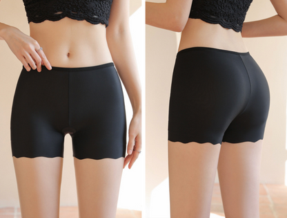 Culotte de Sécurité en Soie de Glace sans Trace pour Femme, Légère pour L'été, ne se Roule pas, Respirante, avec une Coupe Plate et Angulaire-SH19