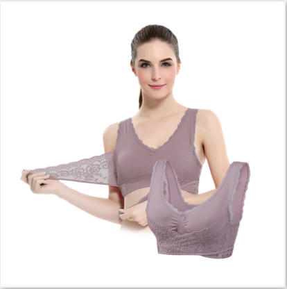 Soutien-gorge push-up sans couture avec boucle latérale croisée à l'avant - BH06