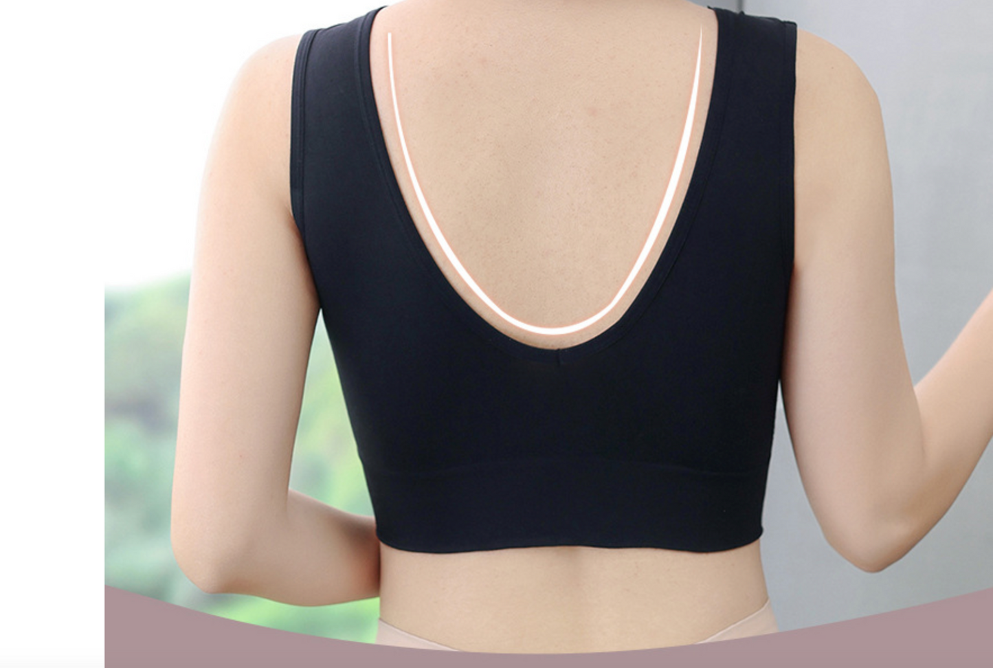 Soutien-gorge de sport sans armature pour femme en grande taille,  anti-affaissement-BH53