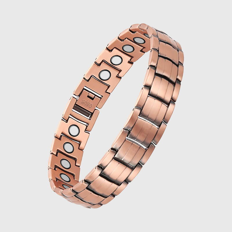 Bracelet magnétique en cuivre de traitement puissant pour hommes-BT091