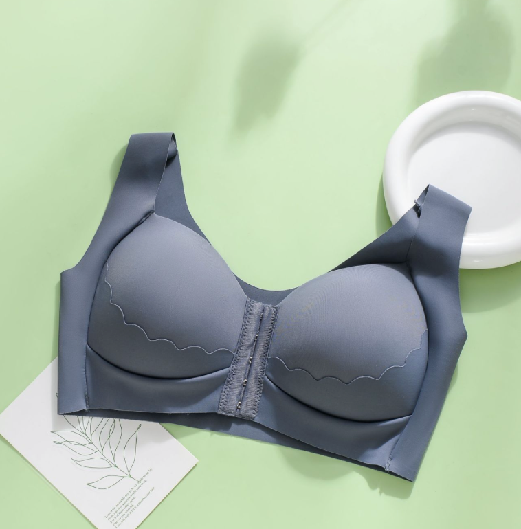 Avant boutonnage aggloméré sans cercle mouvement sans marque soutien - gorge Mastectomie sans armature et avec des bretelles larges-A42