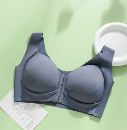 Avant boutonnage aggloméré sans cercle mouvement sans marque soutien - gorge Mastectomie sans armature et avec des bretelles larges-A42