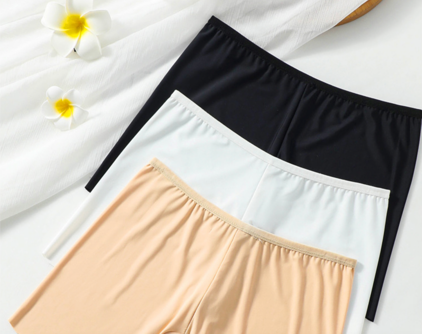 Culotte de Sécurité en Soie de Glace sans Trace pour Femme, Légère pour L'été, ne se Roule pas, Respirante, avec une Coupe Plate et Angulaire-SH19
