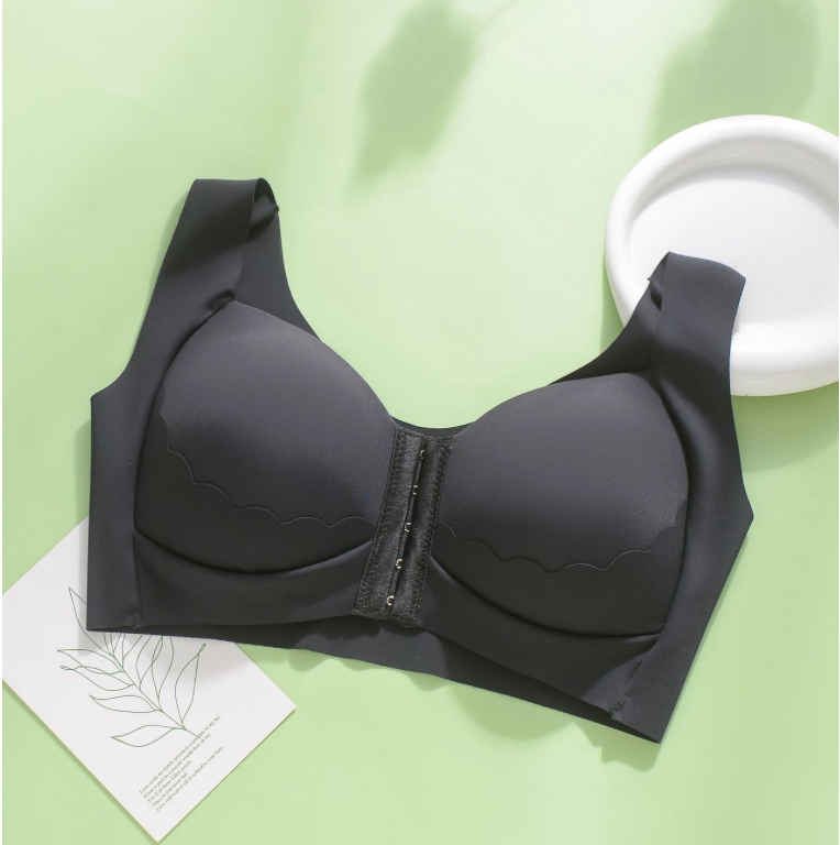 Avant boutonnage aggloméré sans cercle mouvement sans marque soutien - gorge Mastectomie sans armature et avec des bretelles larges-A42