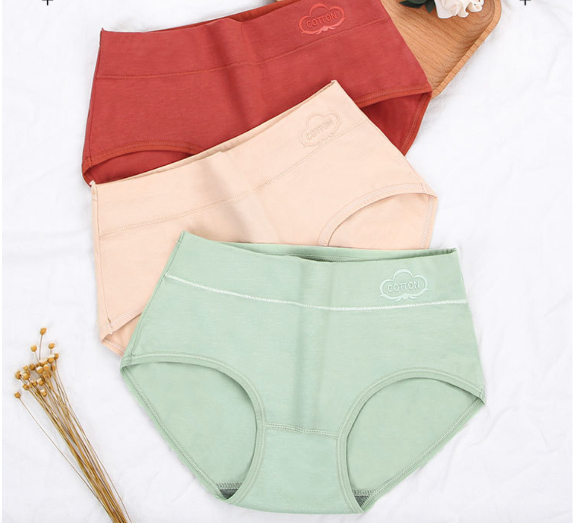 Graphène antibactérien femmes pur coton Panty femmes，Culotte en coton pur à taille moyenne pour femme-VH16