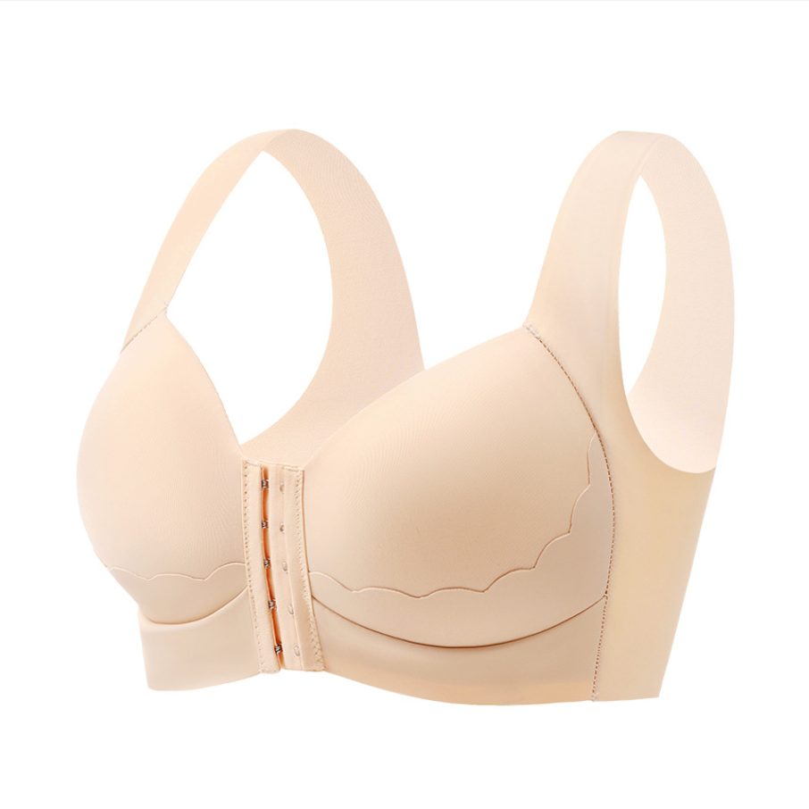 Avant boutonnage aggloméré sans cercle mouvement sans marque soutien - gorge Mastectomie sans armature et avec des bretelles larges-A42