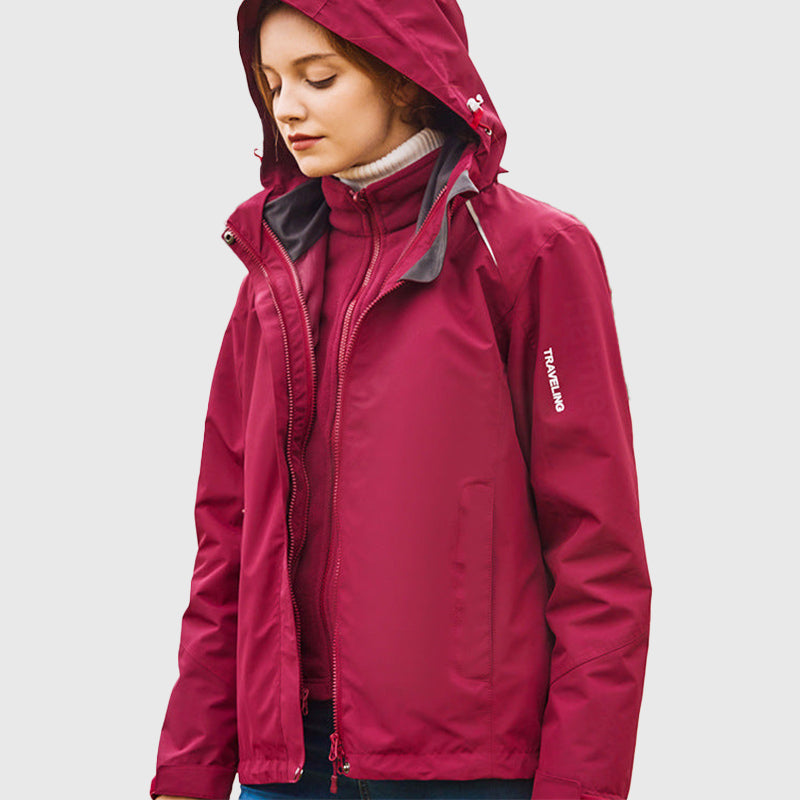 2023 nouveau Outdoor unisexe coupe - vent imperméable 2 en 1 veste jk01