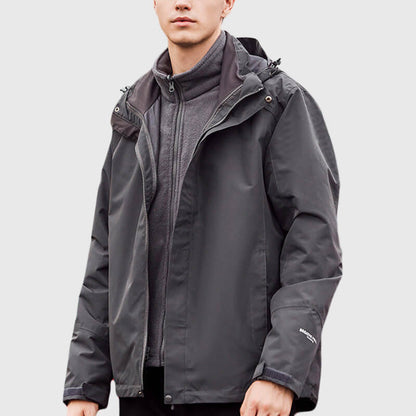 2023 nouveau Outdoor unisexe coupe - vent imperméable 2 en 1 veste jk01