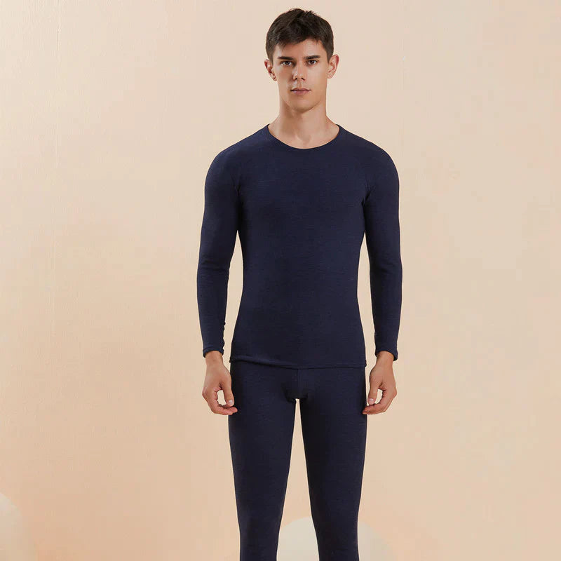 🔥Vente d'hiver chaude !🔥 Ensemble de sous-vêtements thermiques unisexe, ultra doux, col rond (NY01)