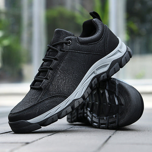 chaussures de sport imperméables en cuir déodorant et résistant à l'usure pour hommes