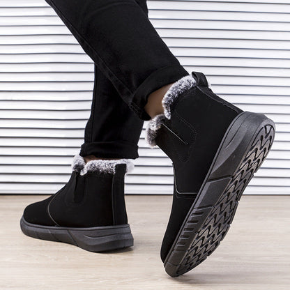 Bottes de neige chaudes courtes d'hiver de style simple pour hommes W095