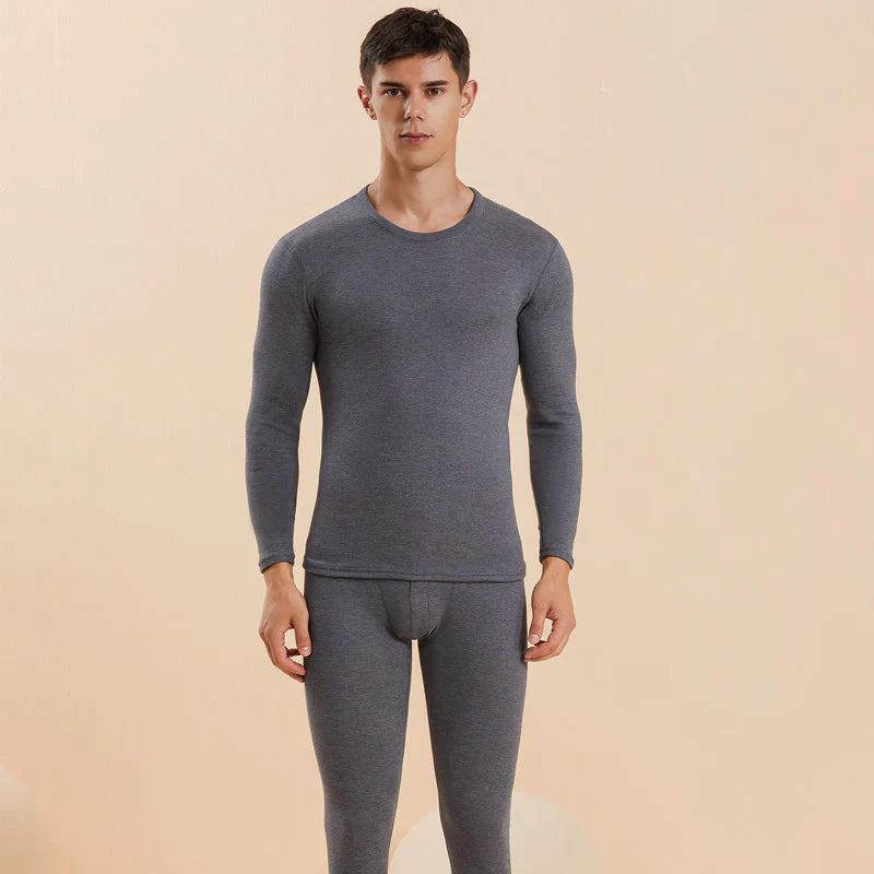 🔥Vente d'hiver chaude !🔥 Ensemble de sous-vêtements thermiques unisexe, ultra doux, col rond (NY01)