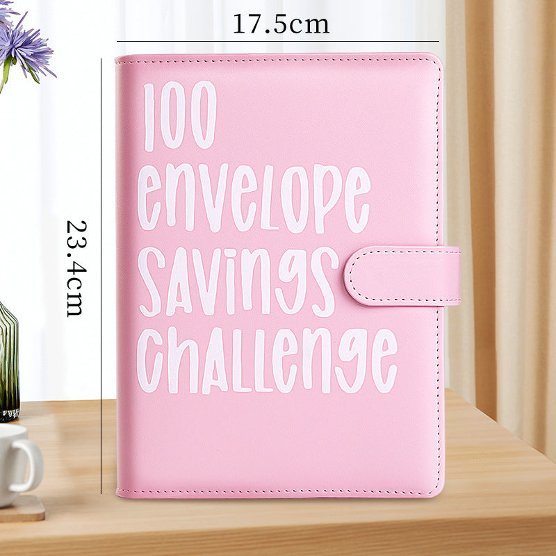 100 Enveloppes de Challenge d'Économie, 1 Reliure de Défi de Budget, Livre de Défi d'Économie, Cahier de Notes de Défi d'Économie, Organisateur d'Argent, Livre de Planification de Budget pour la Budgétisation