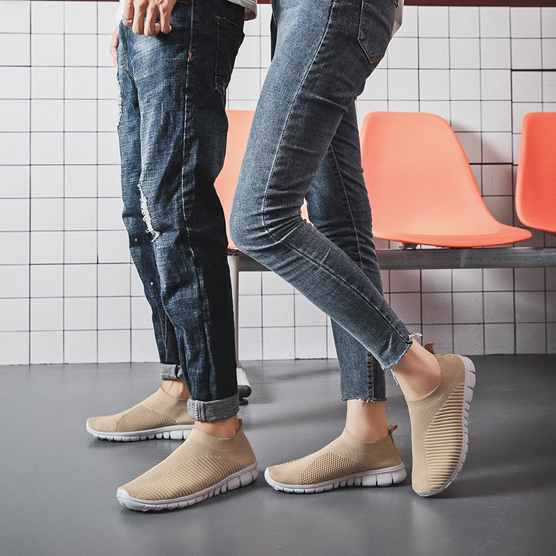 Chaussures de marche d'extérieur à enfiler unisexes (soutien de la voûte plantaire, anti-dérapant, correction de la posture, design à enfiler)