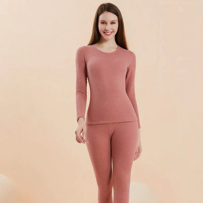🔥Vente d'hiver chaude !🔥 Ensemble de sous-vêtements thermiques unisexe, ultra doux, col rond (NY01)