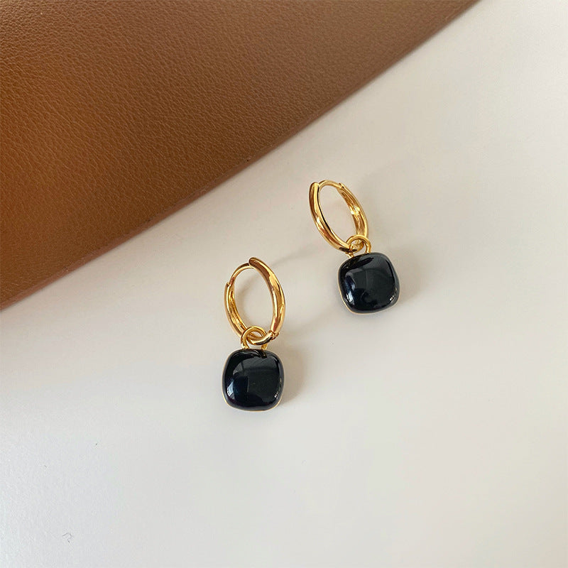 🔥🔥🔥Boucles d'oreilles coeur rouge goutte glaçure-BT005