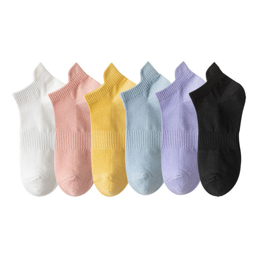 Chaussettes d'été respirantes en coton pur pour femmes