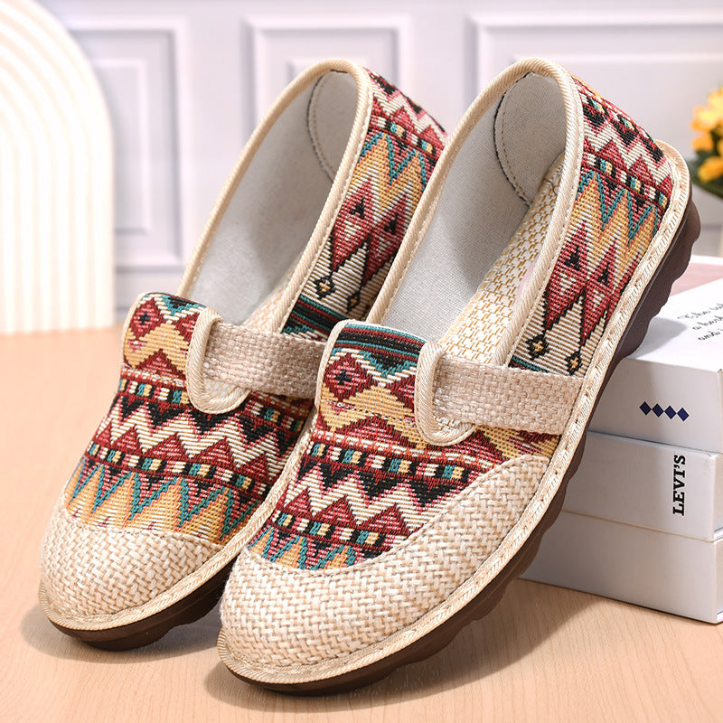 2023 Nouvelles chaussures plates pour femmes à motif de printemps et d'été