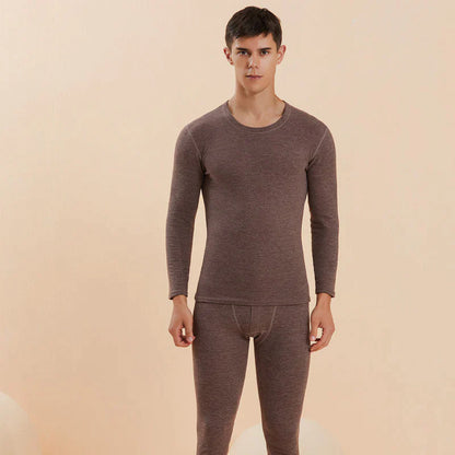 🔥Vente d'hiver chaude !🔥 Ensemble de sous-vêtements thermiques unisexe, ultra doux, col rond (NY01)