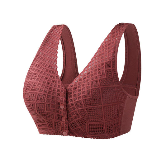 🔥 50% DE RÉDUCTION 🔥 Soutien-gorge en coton à boutons à l'avant, grande taille BH04