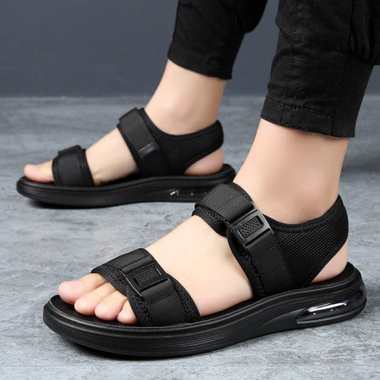 Chaussures de plage à la mode pour hommes Chaussures à velcro antidérapantes à coussin d'air