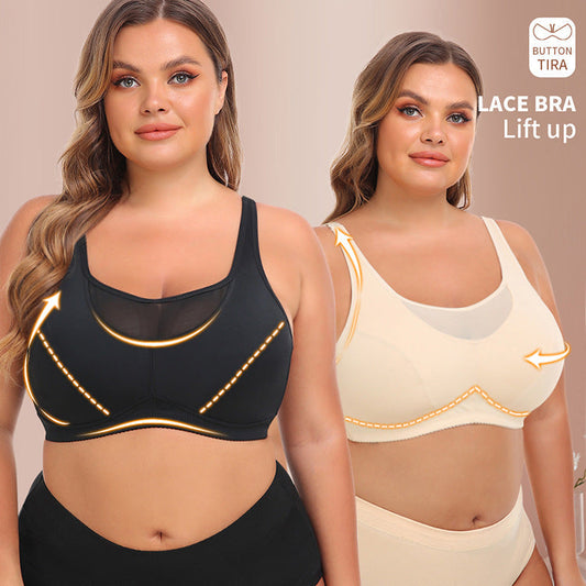🔥Soutien-gorge grande taille avec une boucle élastique haute à l'arrière et un soutien doux (BH49)