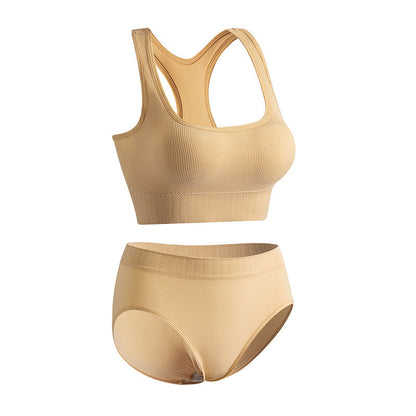 Soutien-gorge de sport push-up sans fil pour femmes Ensemble de soutien-gorge confortable et brassière assortie pour les vêtements de yoga- BH37