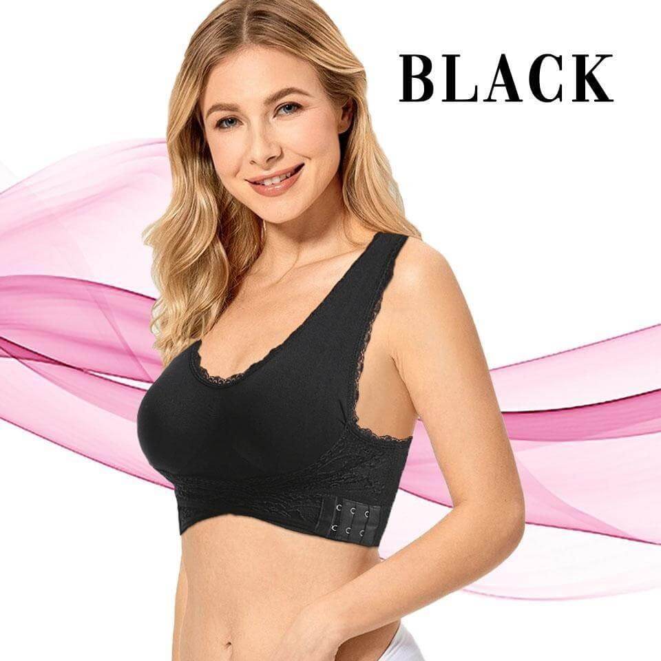 Soutien-gorge push-up sans couture avec boucle latérale croisée à l'avant - BH06