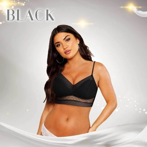 Soutien-gorge en dentelle sans fil avec dos bas et push-up - BH09